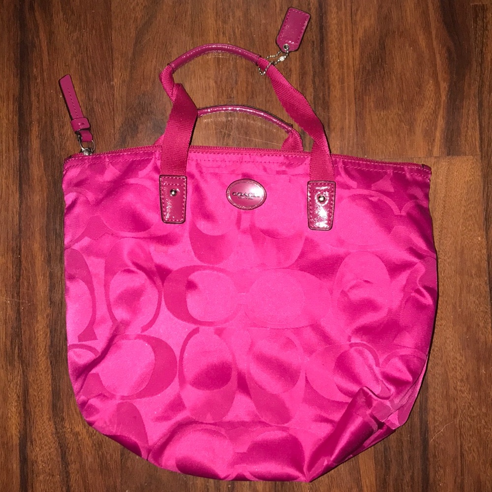 Pink coach bag